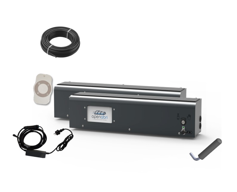 Motorisation Double - Version Basse - Panneau Solaire Intégré